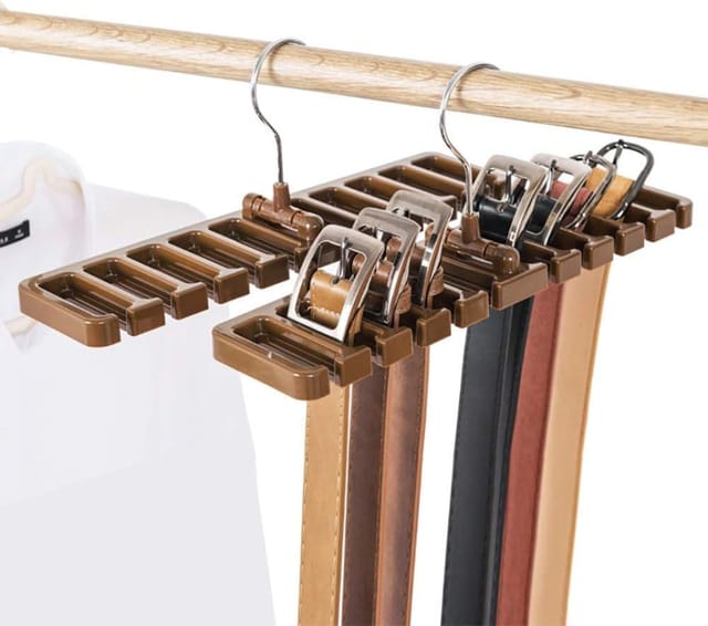 Porte-ceintures À 10 Emplacements En Plastique Robuste, Pour Cravates, Écharpes Et Foulards, Gain De Place