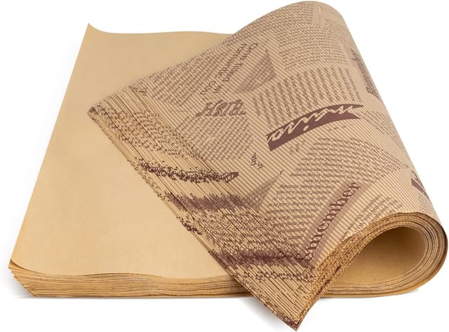 Feuilles De Papier Sulfurisé, Papier Cuisson, 100 Feuilles Grand Format 28 X 38 Cm, Papier D'Emballage Jetable Pour Sandwichs, Frites, Hamburgers, Gâteaux