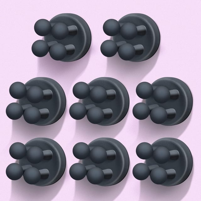 Lot De 8 Crochets Adhésifs Pour Rasoirs Et Brosses À Dents, Supports Pour Salle De Bain Et Cuisine