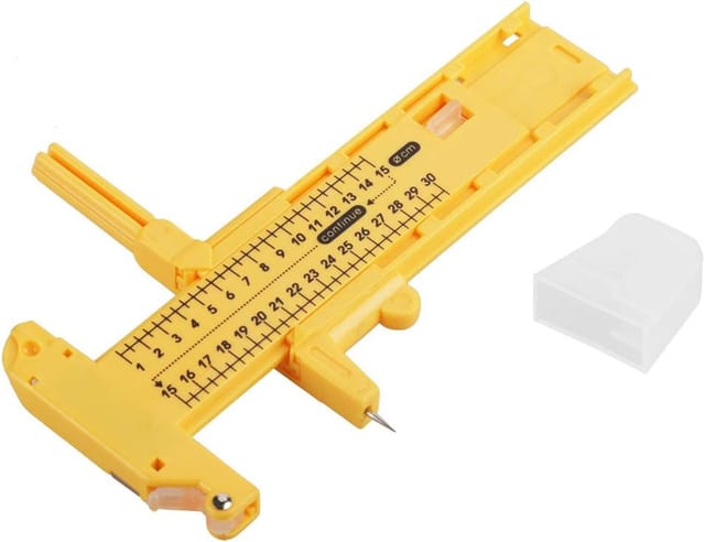Compas De Coupe Ajustable En Pvc Jaune Pour Découper Papier Et Cuir Outil De Bricolage