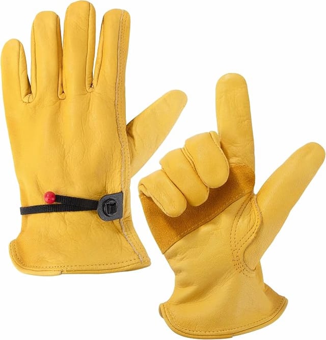 Gants De Jardinage En Cuir De Vache Résistant Aux Perforations, Pour Homme Et Femme, Adaptés Au Soudage, Construction Et Horticulture