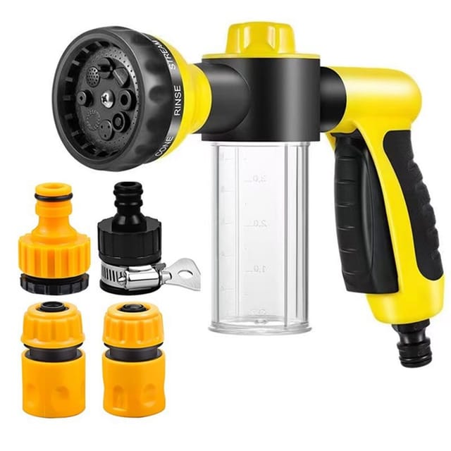 Pistolet A Eau Haute Pression Pour Jardin Avec Mousseur Arrosage Des Plantes Et Lavage De Voiture Raccord Rapide Pour Tuyau