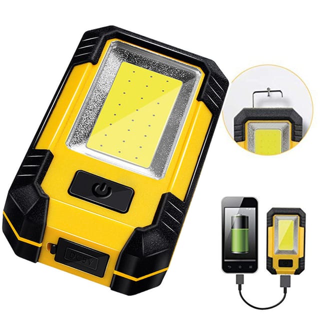 Lampe De Travail Magnétique Led Rechargeable Pour Mécanicien, Lampe De Travail Portable Pour Le Camping Et La Réparation Automobile, 1200 Lumens.