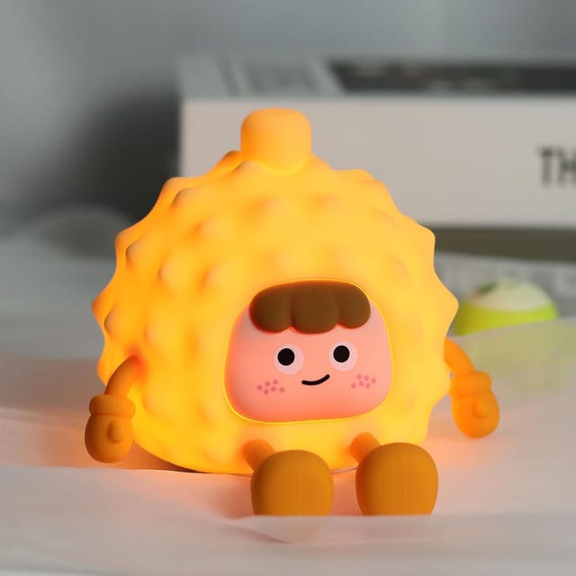 Veilleuse Tactile Pour Enfants, Lampe Led En Silicone Mignonne, Veilleuse Rechargeable En Forme De Durian, Veilleuse À Intensité Variable Pour Chambre De Fille Ou De Garçon, Veilleuse Pour Bébé
