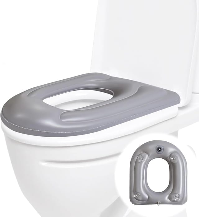 Coussin De Siège De Toilette Gonflable Avec Ventouses, Universel Pour Toutes Les Saisons, Coussin Anti-pression Portable Pour La Récupération Des Hémorroïdes Chez Les Enfants