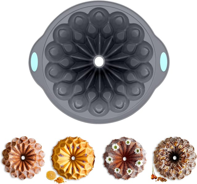 Moule A Gateau Silicone Antiadhesif Dix Pouces Renforce Par Un Cadre Metallique Pour Une Stabilite Accrue A La Cuisson