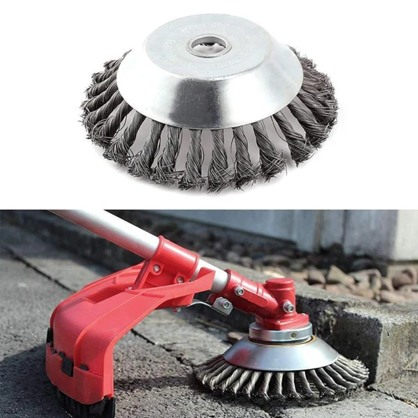 Roue À Désherber En Fil De Fer, Disque À Désherber, Fil De Fer Torsadé, Tête De Désherber, Antirouille, Accessoires Pour Lames De Tondeuse À Gazon