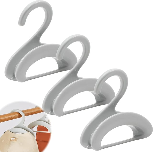 Lot De 3 Crochets Pour Sac À Main Et Casquette, Rangement De Ceinture Et Écharpe Pour Placard Et Entrée