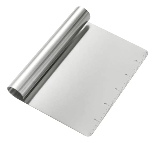 Coupe-pâte Et Racloir De Cuisine - Racloir À Pâte En Acier Inoxydable Pour Pizza Et Pâtisserie, Idéal Pour La Décoration De Gâteaux - Coupe-pâte À Pizza Avec Doseur Intégré