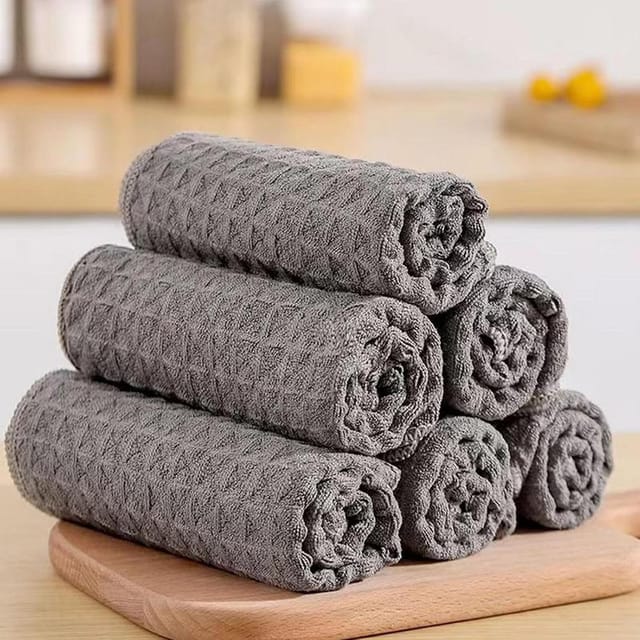 Chiffon De Nettoyage En Microfibre, Torchon Quotidien Pour La Vaisselle Et La Cuisine, Essuie-vaisselle Pour Sécher Et Laver La Vaisselle, Chiffon Antiadhésif Pour Nettoyer Les Graisses De Vaisselle