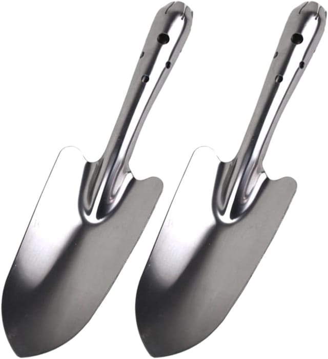 Lot De 2 Pelles De Jardinage En Acier Inoxydable, Transplantoirs Pour Plantes, Désherbage Et Aération De La Terre