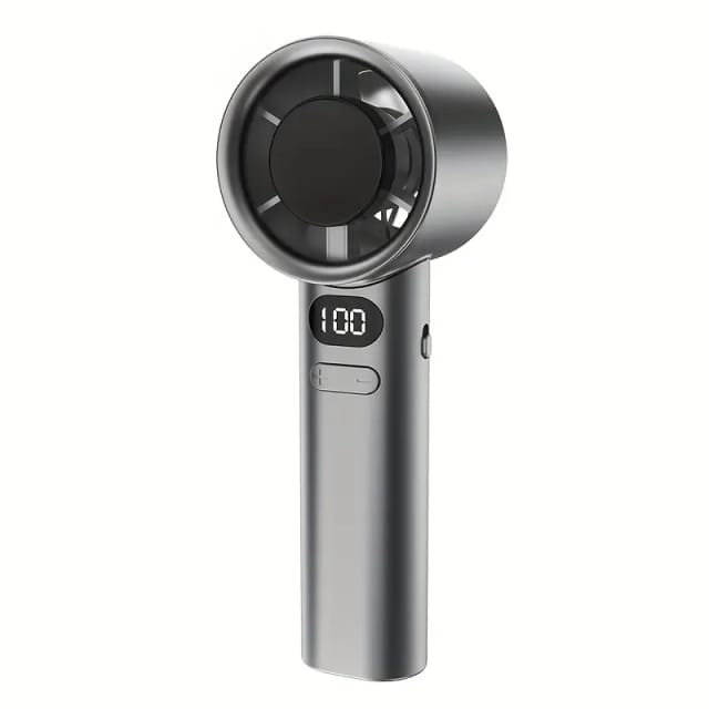 Mini Ventilateur Portable Avec Écran Lcd Numérique Pour Bureau Maison Voyage Vitesse Sans Palier Silencieux Et Compact
