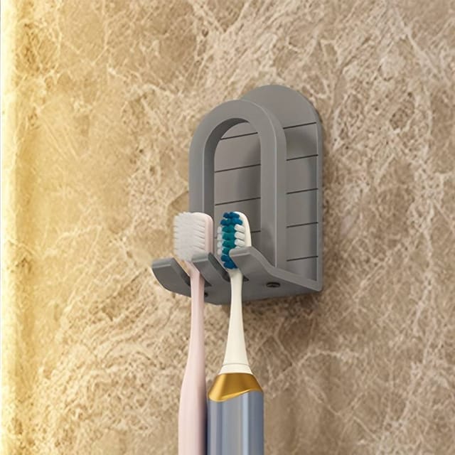 Support Mural Pour Brosses À Dents Et Gobelet - Organisateur De Salle De Bain Multifonctionnel Et Compact
