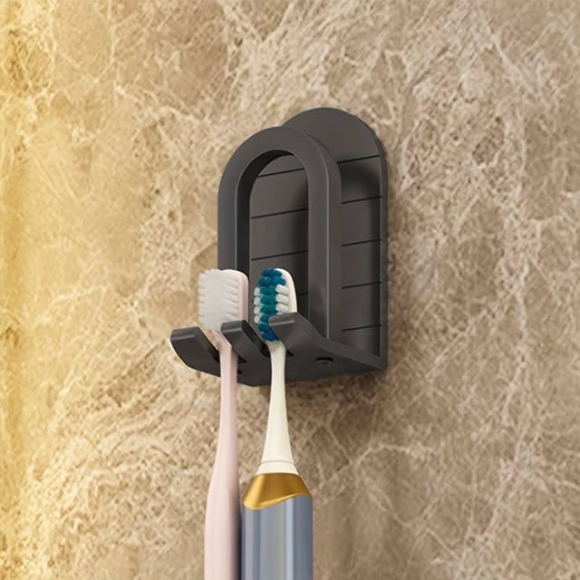 Porte-brosse À Dents Multifonctionnel Mural - Avec Égouttoir À Gobelet, Gain De Place Pour Salle De Bain