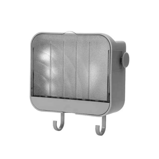 Boite A Savon Murale Sans Perçage Avec Couvercle Et Crochet Support Pour Savon Dans La Salle De Bain Organiseur Pratique
