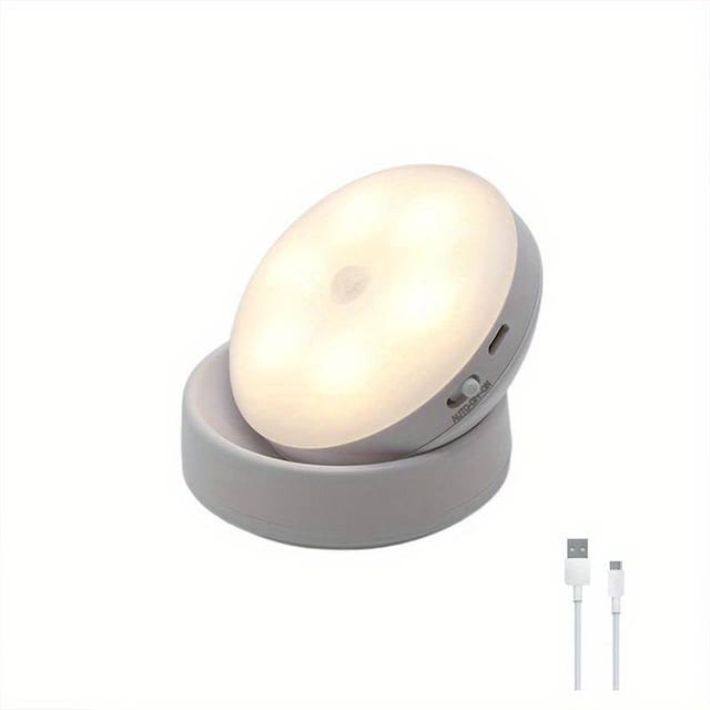 Veilleuse À Détecteur De Mouvement, 6 Led, Veilleuse Créative Pour Chambre, Couloir Et Placard, Veilleuse Portable Et Murale