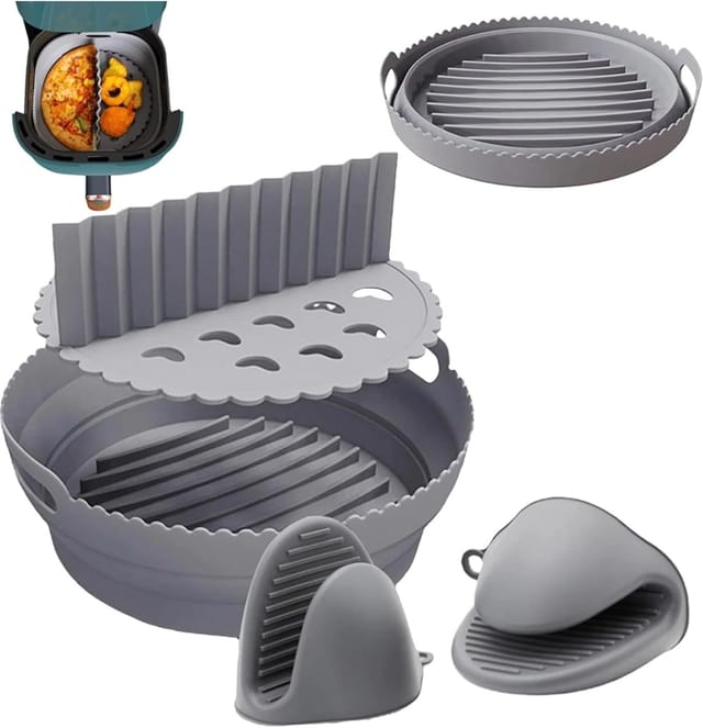 Revêtements, Séparateurs Et Gants Résistants À La Chaleur En Silicone Pour Friteuse À Air Accessoires Réutilisables Pour Friteuse À Air