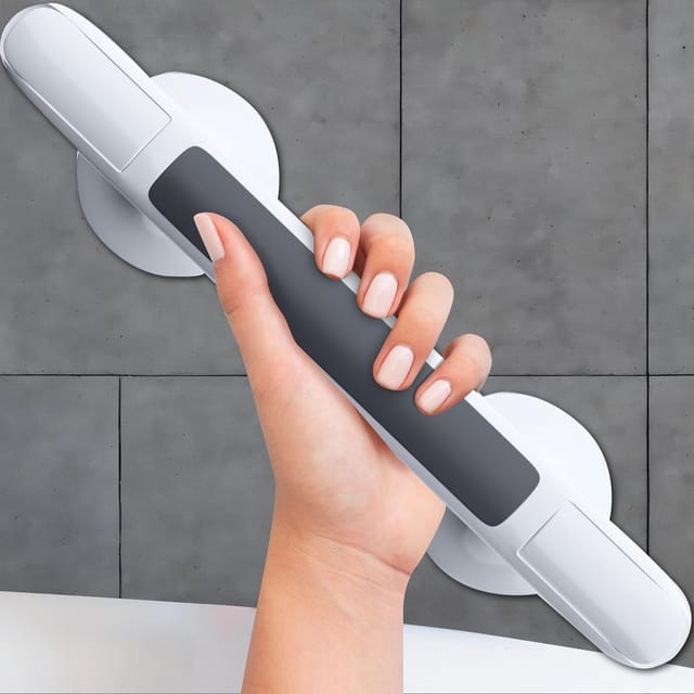 Poignée De Douche De 30 Cm, Aides À La Sécurité Pour Baignoire Pour Personnes Handicapées Et Âgées, Barre D'Appui De Sécurité À Ventouse, Barres De Douche Amovibles Robustes Sans Perçage Pour Seniors