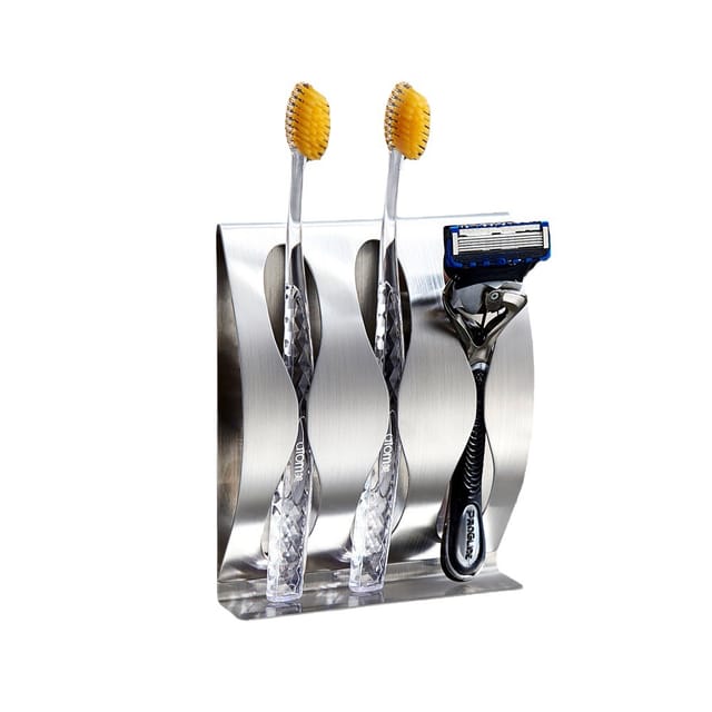 Support Mural Pour Brosse A Dents En Acier Inoxydable Adhésif Sans Perçage Pour Salle De Bain Et Cuisine Fixation Durable Et Esthétique
