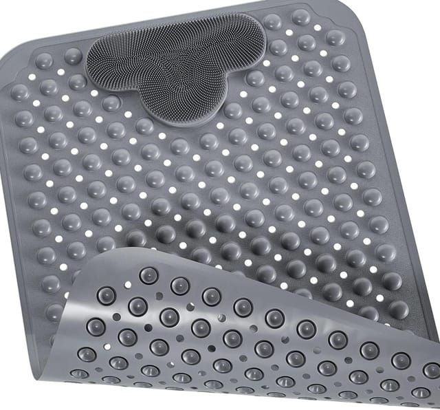 Tapis De Douche Pour Douche Intérieure, Tapis De Baignoire En Tpe, Avec 166 Ventouses Puissantes, Zone De Massage Des Pieds, Lavable