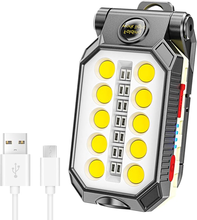 Lampe De Travail Led Ultra-lumineuse - 4 Modes Avec Aimant Et Usb, Pour Atelier Et Automobile