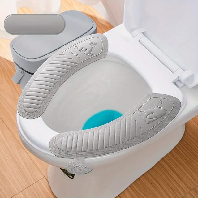 Housse De Siege De Toilette Impermeable Epaisse Autocollante Portable Avec Motif Massage Pour Confort Et Hygiène