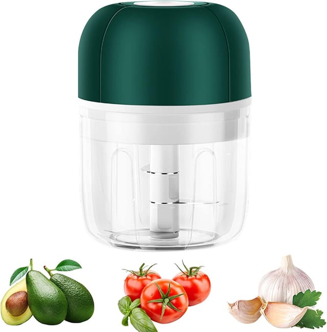 Râpe Électrique De Cuisine, Mini Râpe À Ail 3 Lames De 250 Ml, Râpe À Légumes Rechargeable Par Usb, Râpe Multifonction Pour Ail, Légumes, Fruits Et Viande