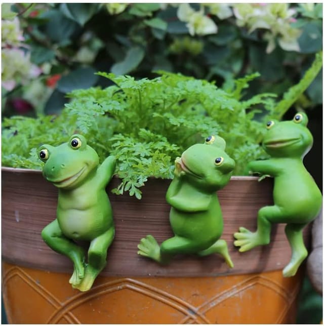Adorables Grenouilles Suspendues, Ensemble De Décoration Pour Mini-bassin, Ornements Pour Bonsaï De Jardin.