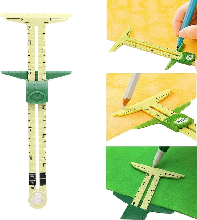 Règle De Couture Multifonction 5-en-1 Pour Tailleur, Outil De Mesure Coulissant Pour Tricot Et Couture