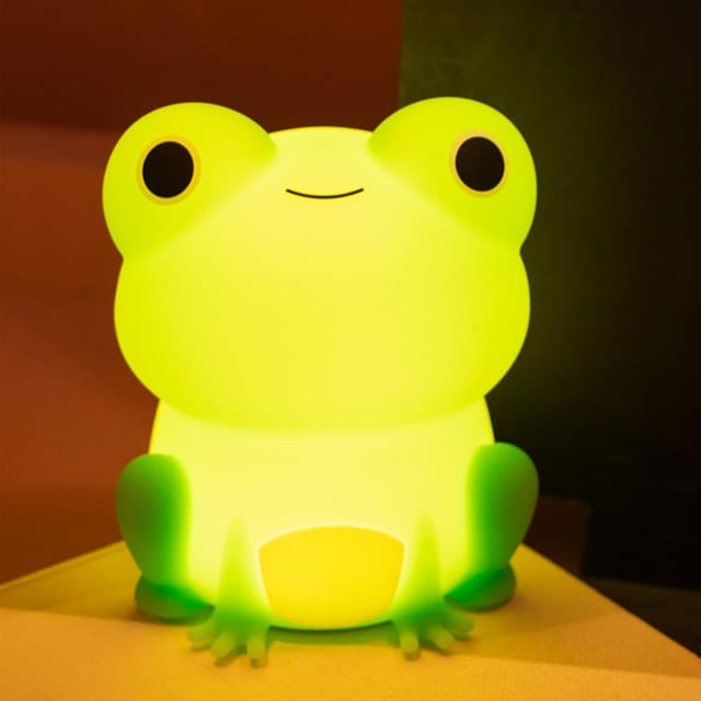 Veilleuse Pour Enfants, Veilleuse Grenouille Mignonne Pour Chambre D'Adolescents, Lampe De Nuit En Silicone Rechargeable Par Usb, Cadeau Idéal Pour Noël Ou Un Anniversaire, Décoration De Chambre