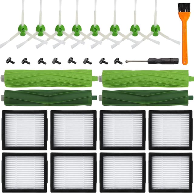 Pièces De Rechange Compatibles Avec Les Robots Irobot Roomba Séries E, I Et J : I7, J7, I3, I4, I7+ Plus, I3+, I4, I4+, I6, I6+, I8, I8+, E5, E6, J7+ Plus, Brosse En Caoutchouc Multi-surfaces