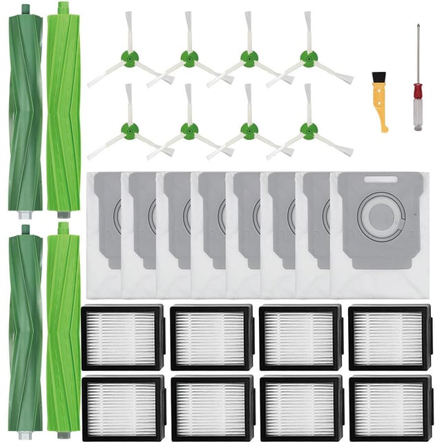 Pièces Et Accessoires Compatibles Avec Les Aspirateurs Irobot Roomba Evo I1 I2/+i3 I3+ I4 I6 I6+ I7 I7+ I8 I8+/plus E5 E6 E7 J7 Séries I, E Et J : Brosse Rotative, Brosses Latérales, Filtre Hepa
