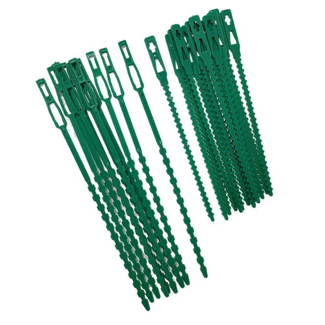 Lot De 100 Attaches Vertes Pour Jardin, Attaches Flexibles Et Réglables Pour Plantes, Attaches Multifonctionnelles Et Robustes Pour Plantes Et Arbustes.