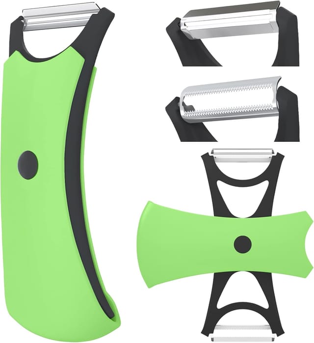 Éplucheur Universel En Acier Inoxydable Avec Manche Ergonomique, Économe À Mouvement Pendulaire Pour Pommes De Terre Et Carottes