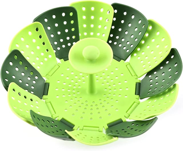 Panier Vapeur Pliable Avec Manche Télescopique, Cuit-vapeur Pour Poissons Et Légumes, Accessoire De Cuisine