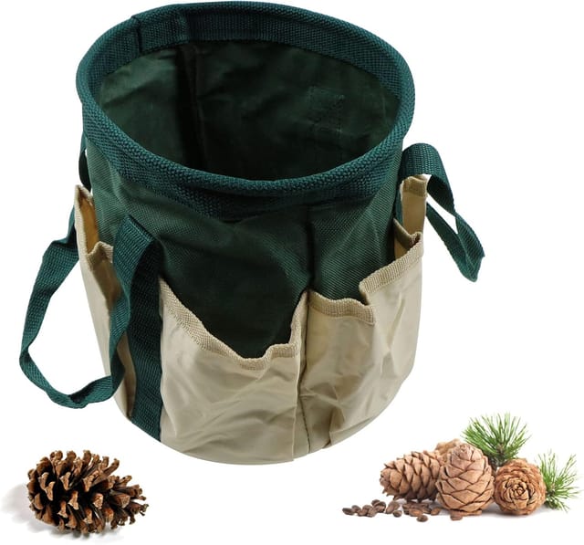 Sac De Jardinage En Oxford Imperméable Avec Six Poches Pour Outils Rangement Multifonction Résistant Et Pratique