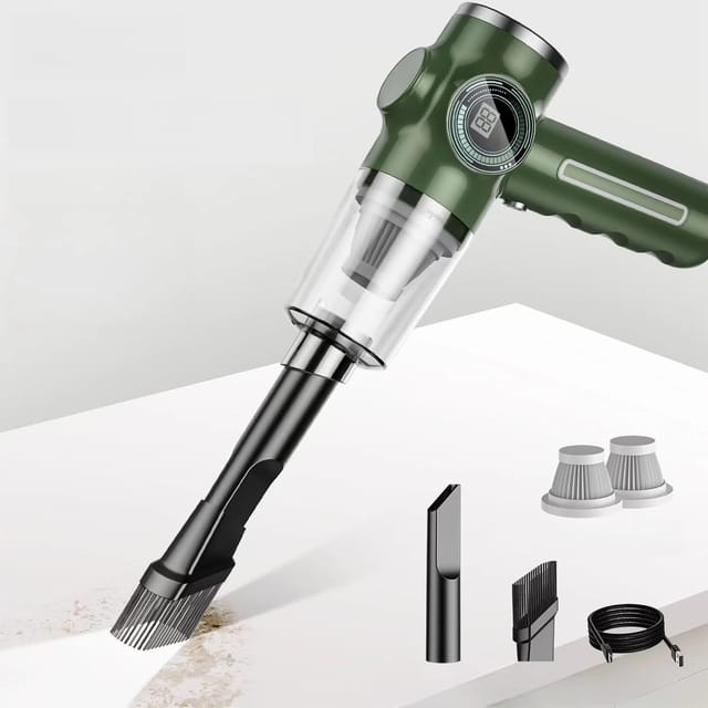 Aspirateur Sans Fil Rechargeable À Main Amélioré Avec Indicateur De Charge, Vitesse Élevée De 40 000 Tr/min, Équipé D'Un Embout Multifonctionnel