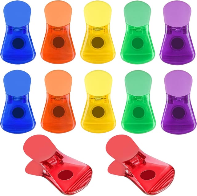 Pince Magnetique En Plastique Pour Cuisine Attache Pour Sacs De Snack Et Porte Photo Pour Refrigerateur Organiseur Malin