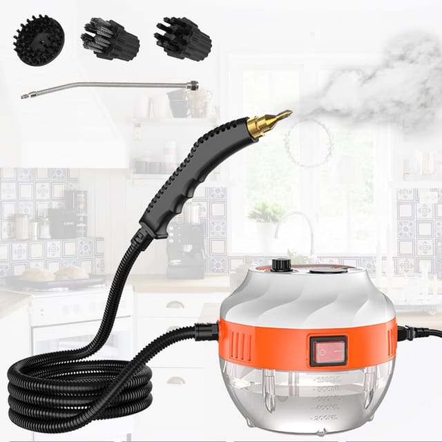 Nettoyeur Vapeur A Main Deux Mille Huit Cents Watts Haute Pression Trois Brosses Pour Cuisine Canape Clim Et Voiture