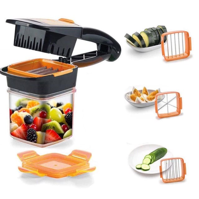 Coupe Legumes Sept En Un Mini Hachoir Manuel Avec Conteneur Pour Oignon Ail Tomate Et Oeuf Ustensile De Cuisine Polyvalent
