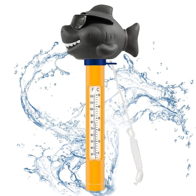 Thermometre Flottant Pour Piscine Et Bain A Remous Avec Cordon Design Cartoon Incassable Pour Eau Interieure Et Exterieure
