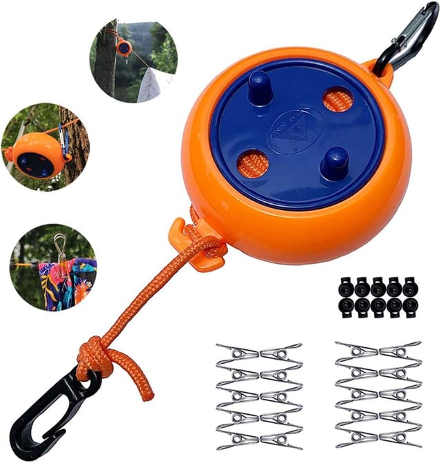 Corde À Linge Extensible Portable De 10 Mètres, S échoir Pour Voyage, Salle De Bain, Buanderie, Jardin Et Camping
