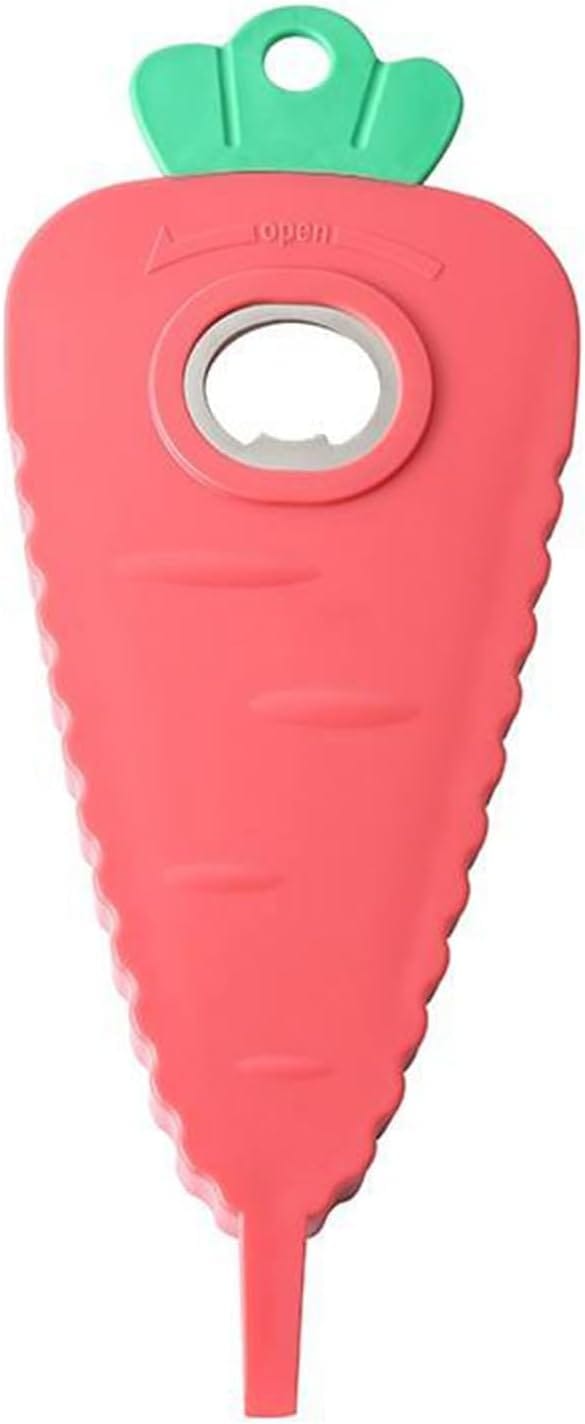 Ouvre-bouteille Ergonomique Magnétique Carotte - Multifonction Pour Bière, Cola, Confiture, Cuisine