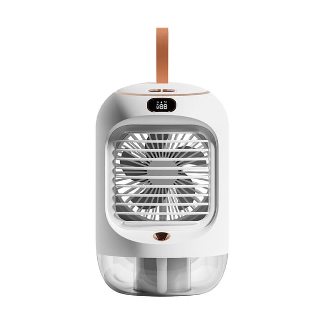 Rafraichisseur D Air Portable Usb Avec Brumisation Ventilateur De Table Oscillant Silencieux Pour Maison Bureau Et Voyage