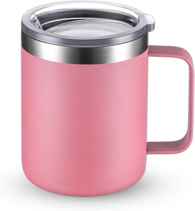 Gobelet Isotherme En Acier Inoxydable Avec Couvercle Et Anse Pour Café Et Thé Double Paroi Pour Voyage Et Maison
