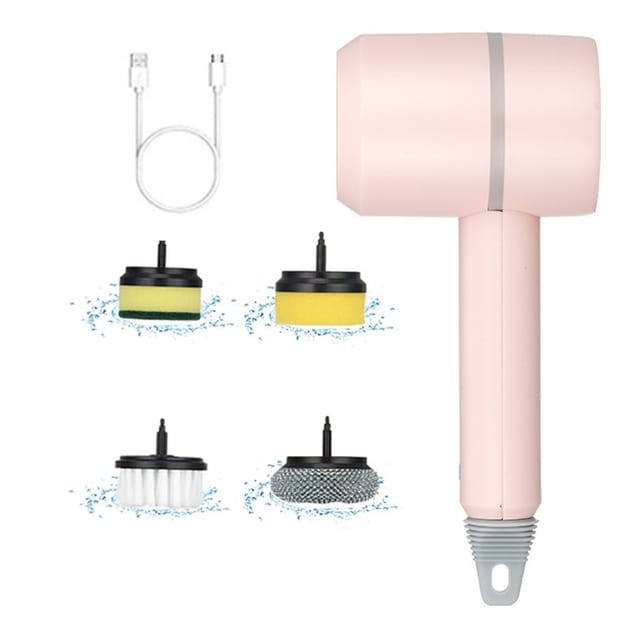 Brosse Nettoyage Électrique Multifonction 1200mah - Fil Acier, Pour Cuisine, Salle De Bain, Chaussures