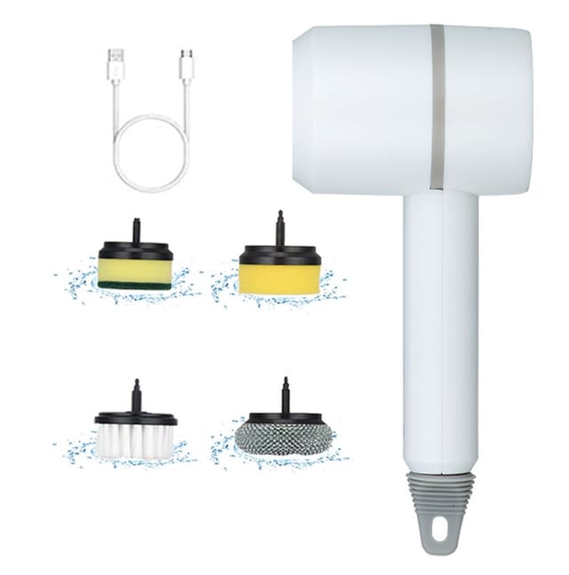 Brosse Rotative Électrique Nettoyage Profond - Pour Surfaces Cuisine/salle De Bain, Rechargeable