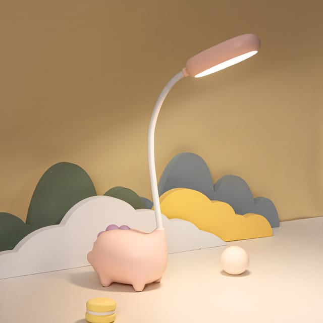 Veilleuse Dinosaure Pour Enfant Lampe De Bureau Tactile Trois Couleurs Pour Lecture Décoration Kawaii Cadeau Pour Garçons Et Filles
