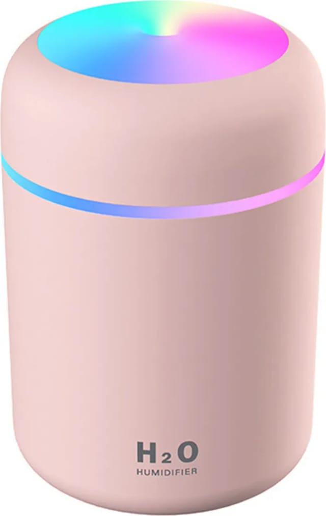 Humidificateur Usb Trois Cents Millilitres Portable Avec Lumière Ambiante Brumisation Continue Intermittente Minuterie