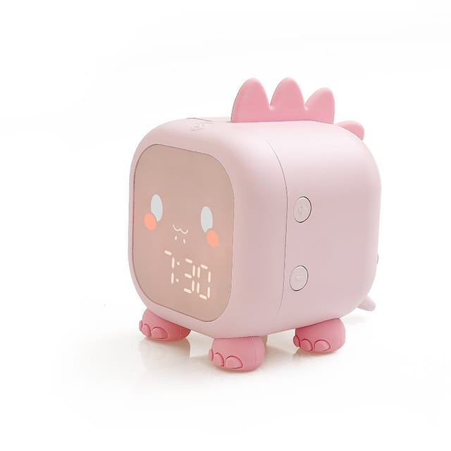 Réveil Enfant Dinosaure Avec Veilleuse - Horloge D'Éveil Amusante Pour Chambre, Apprentissage De L'Heure